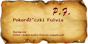 Pokoráczki Fulvia névjegykártya
